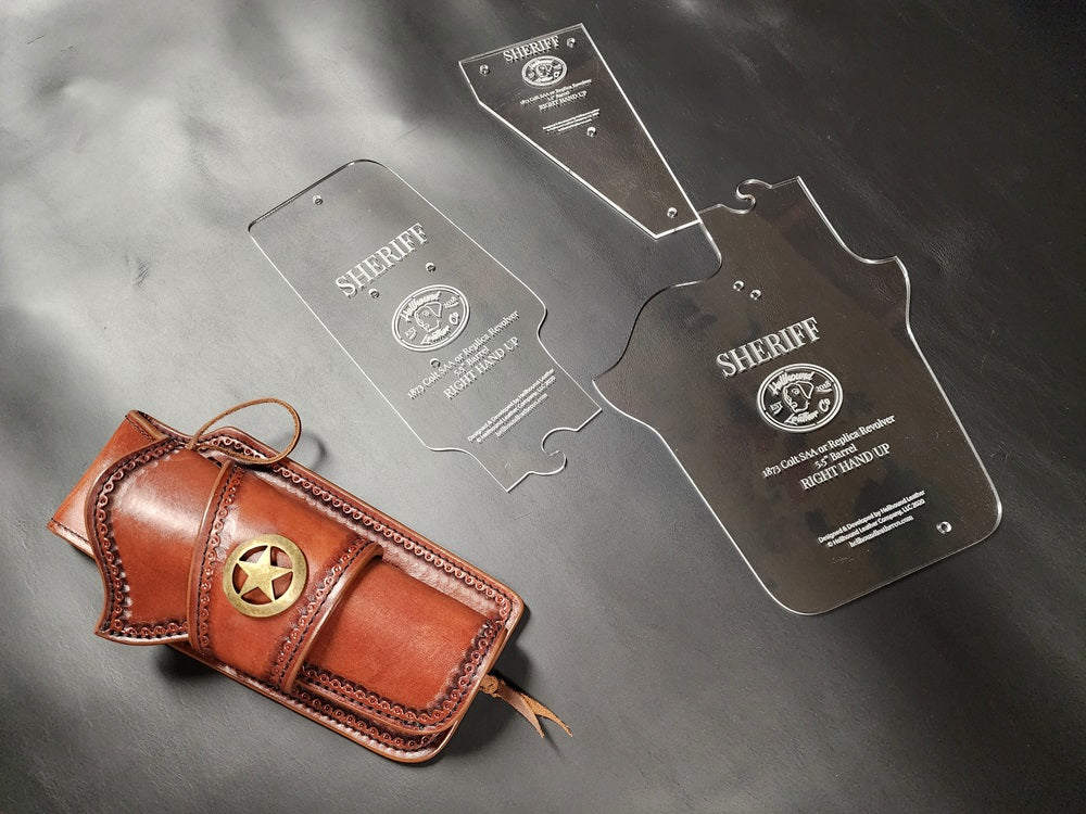 ACRYLIC TEMPLATE | SHERIFF WESTERN HOLSTER TEMPLATE | PATTERNS FOR LEATHERCRAFT
