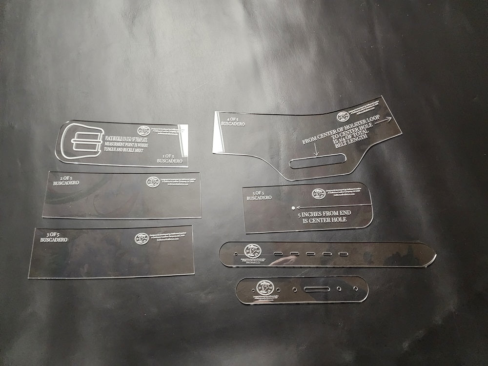 ACRYLIC TEMPLATE | BUSCADERO DROP GUNBELT | PATTERNS FOR LEATHERCRAFT