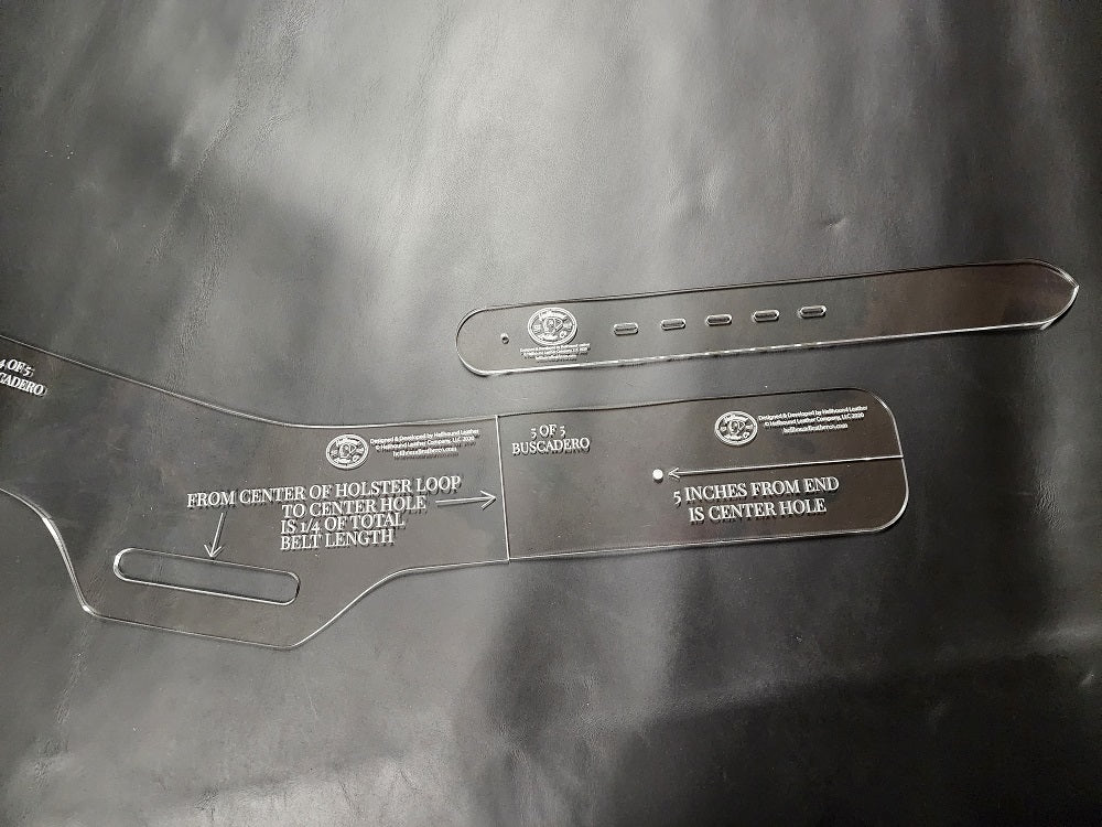ACRYLIC TEMPLATE | BUSCADERO DROP GUNBELT | PATTERNS FOR LEATHERCRAFT