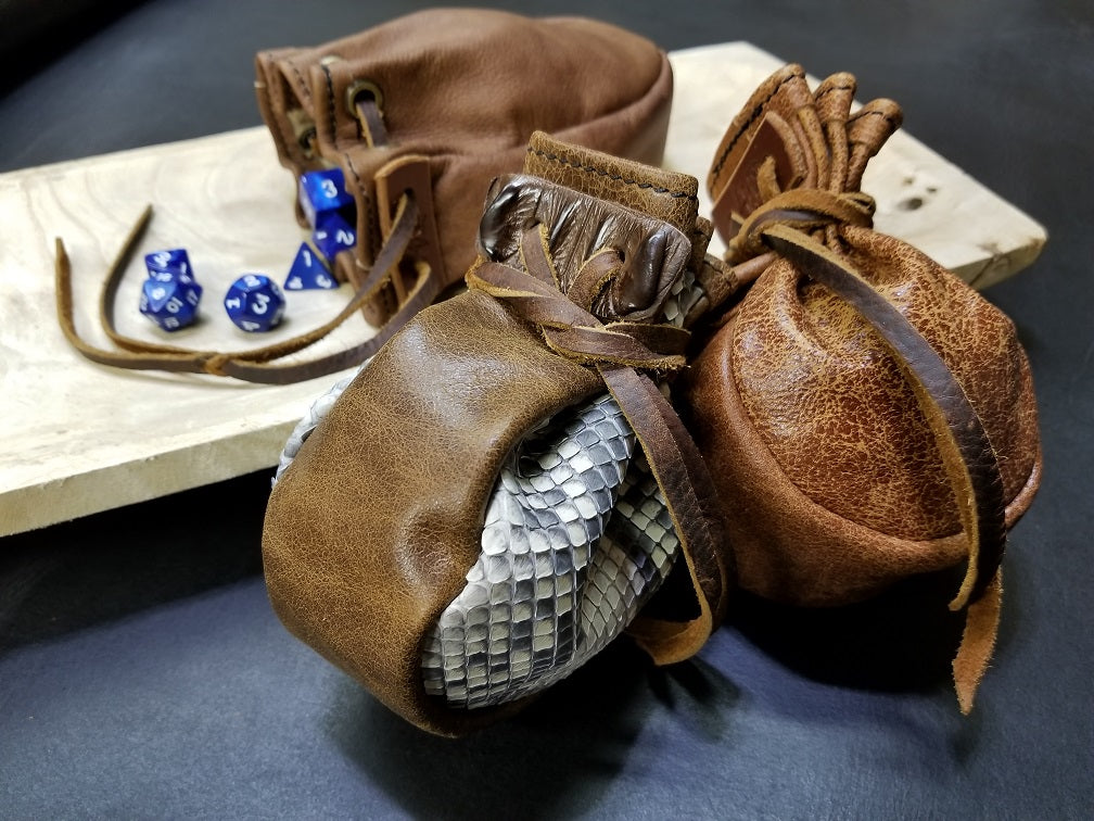 LEATHER DRAWSTRING POUCH