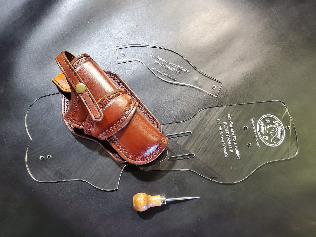 ACRYLIC TEMPLATE | 1911 WESTERN SKIES HOLSTER TEMPLATE | PATTERNS FOR LEATHERCRAFT