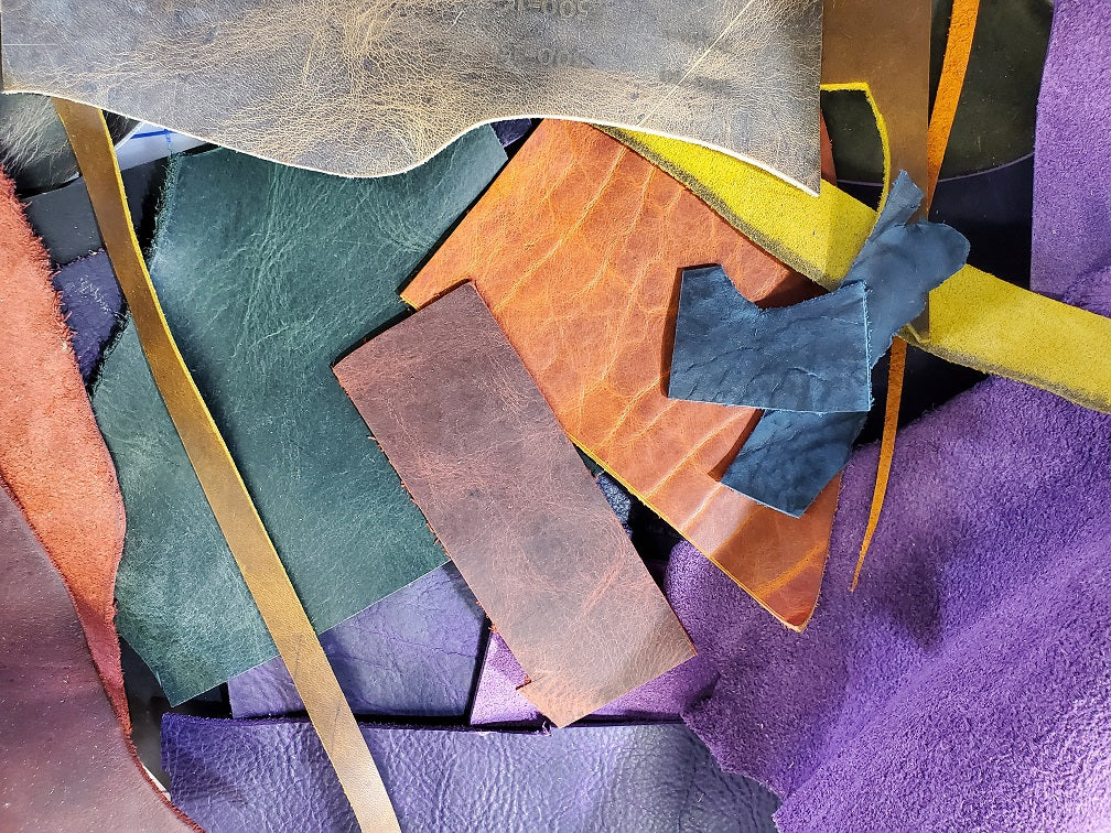 LEATHER SCRAPS - CHROME