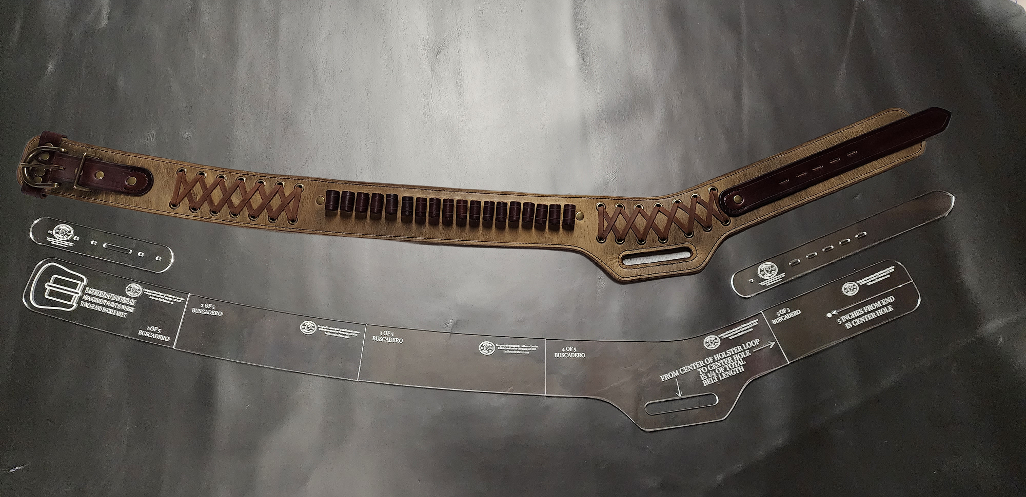 ACRYLIC TEMPLATE | BUSCADERO DROP GUNBELT | PATTERNS FOR LEATHERCRAFT