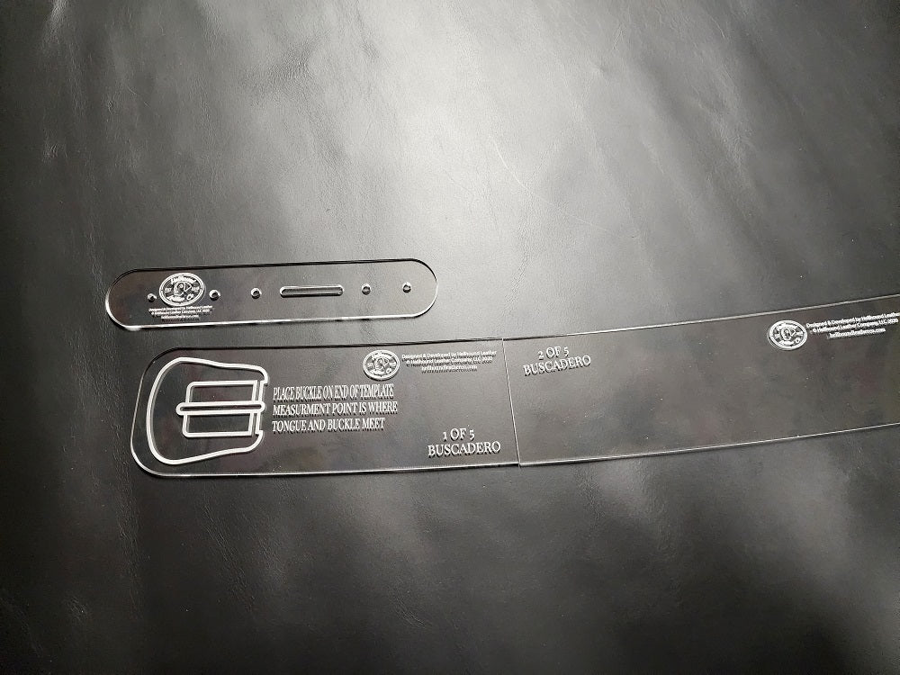 ACRYLIC TEMPLATE | BUSCADERO DROP GUNBELT | PATTERNS FOR LEATHERCRAFT