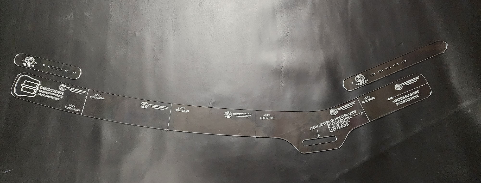 ACRYLIC TEMPLATE | BUSCADERO DROP GUNBELT | PATTERNS FOR LEATHERCRAFT