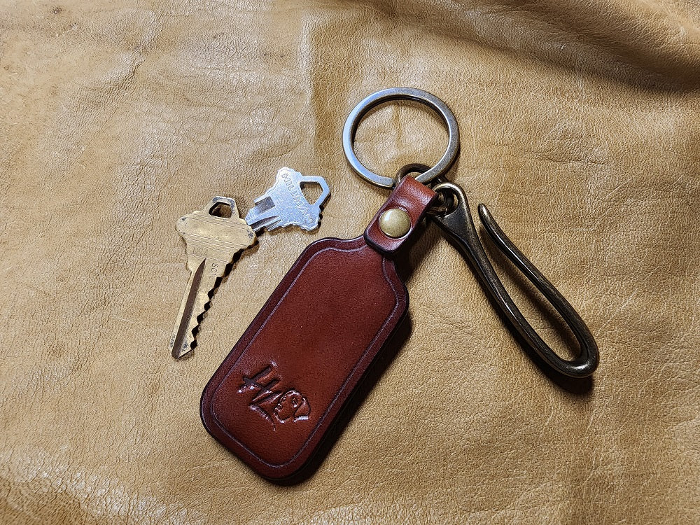 LEATHER HOOK KEYCHAIN