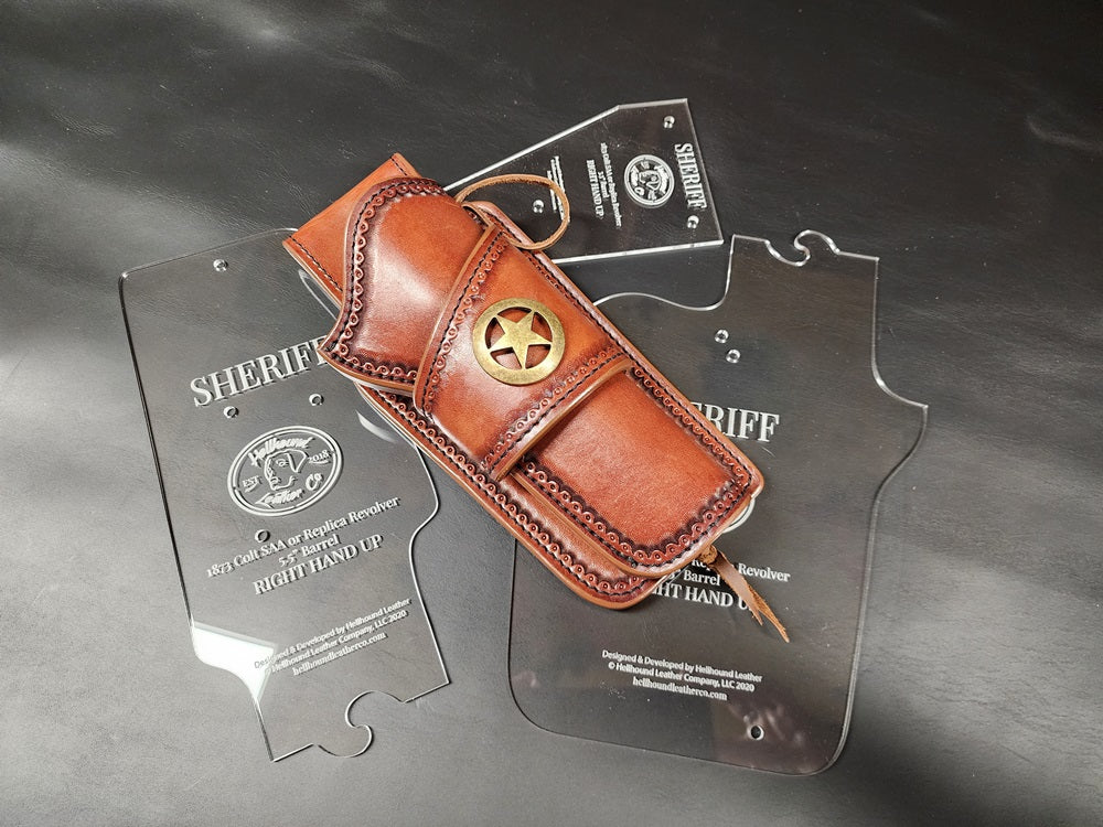 ACRYLIC TEMPLATE | SHERIFF WESTERN HOLSTER TEMPLATE | PATTERNS FOR LEATHERCRAFT