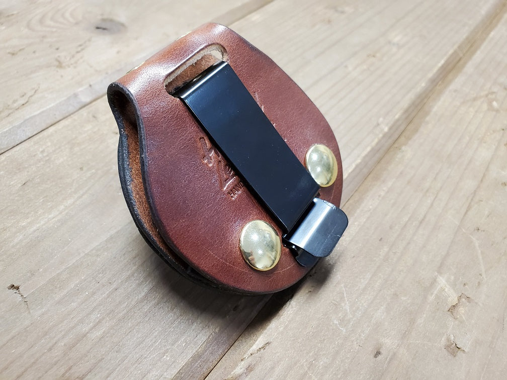SASS BADGE HOLDER - COWHIDE BACKING