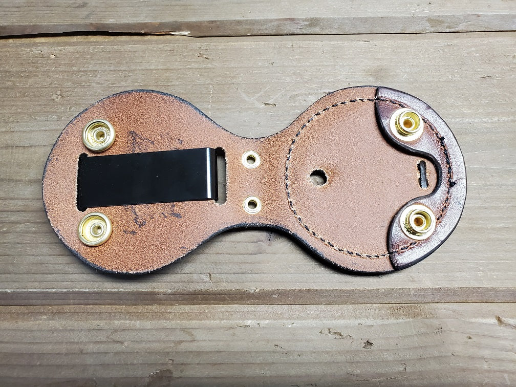 SASS BADGE HOLDER - COWHIDE BACKING
