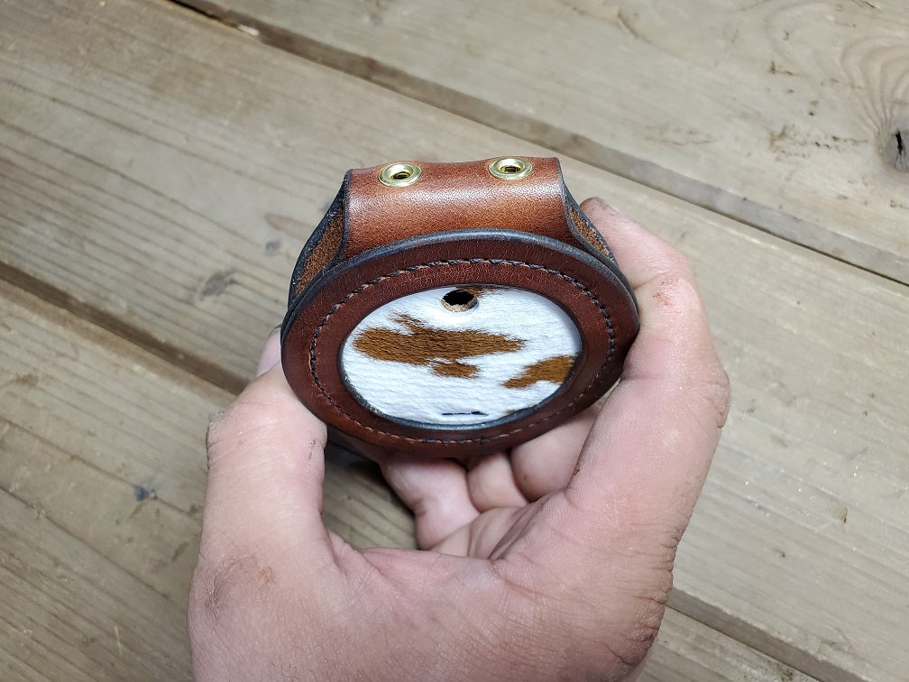 SASS BADGE HOLDER - COWHIDE BACKING