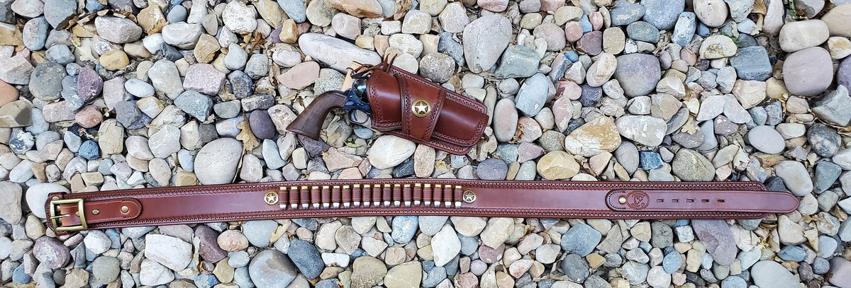 SHERIFF WESTERN GUN RIG Classic Cowboy Leather