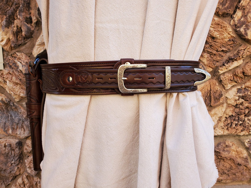CLEARWATER RANGER RIG - Hand Tooled Western Gun Belt