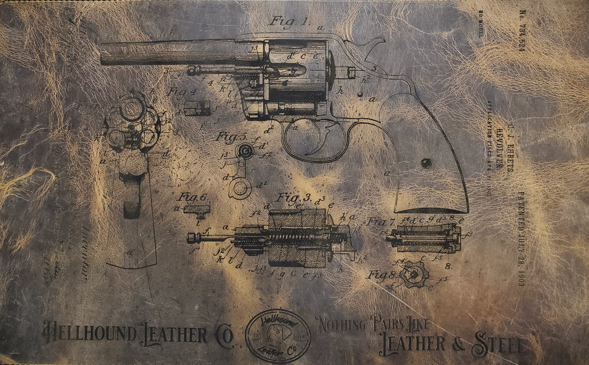 LEATHER GUN CLEANING MAT Hellhound Leather Co