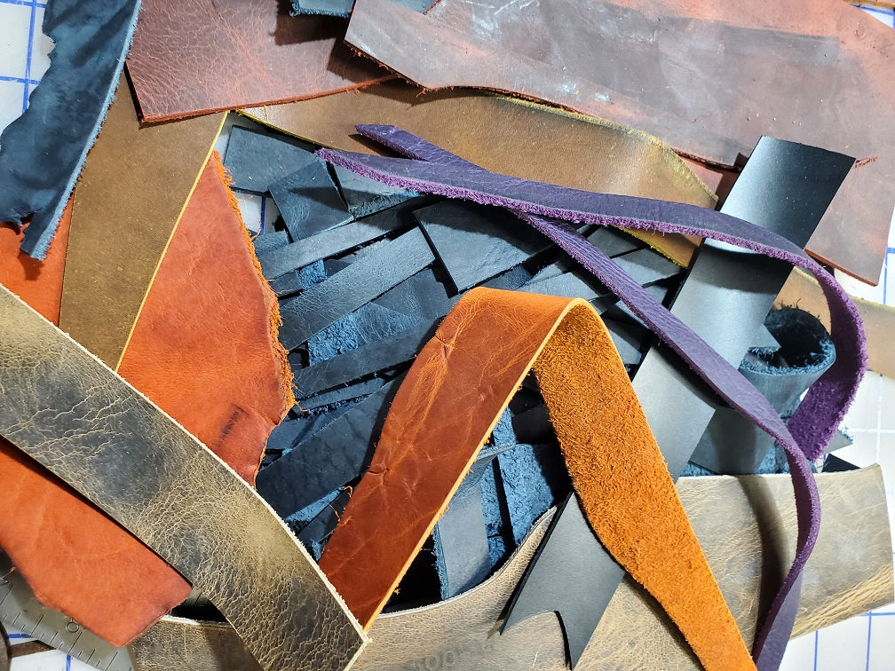LEATHER SCRAPS - CHROME